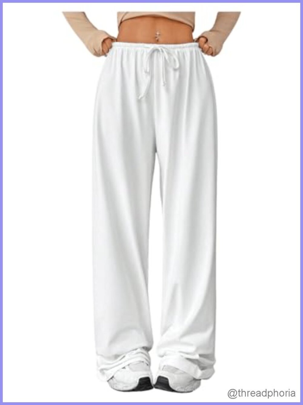 Women's Wide Leg Lounge Sweatpants Elastic Drawstring Casual Active Pants